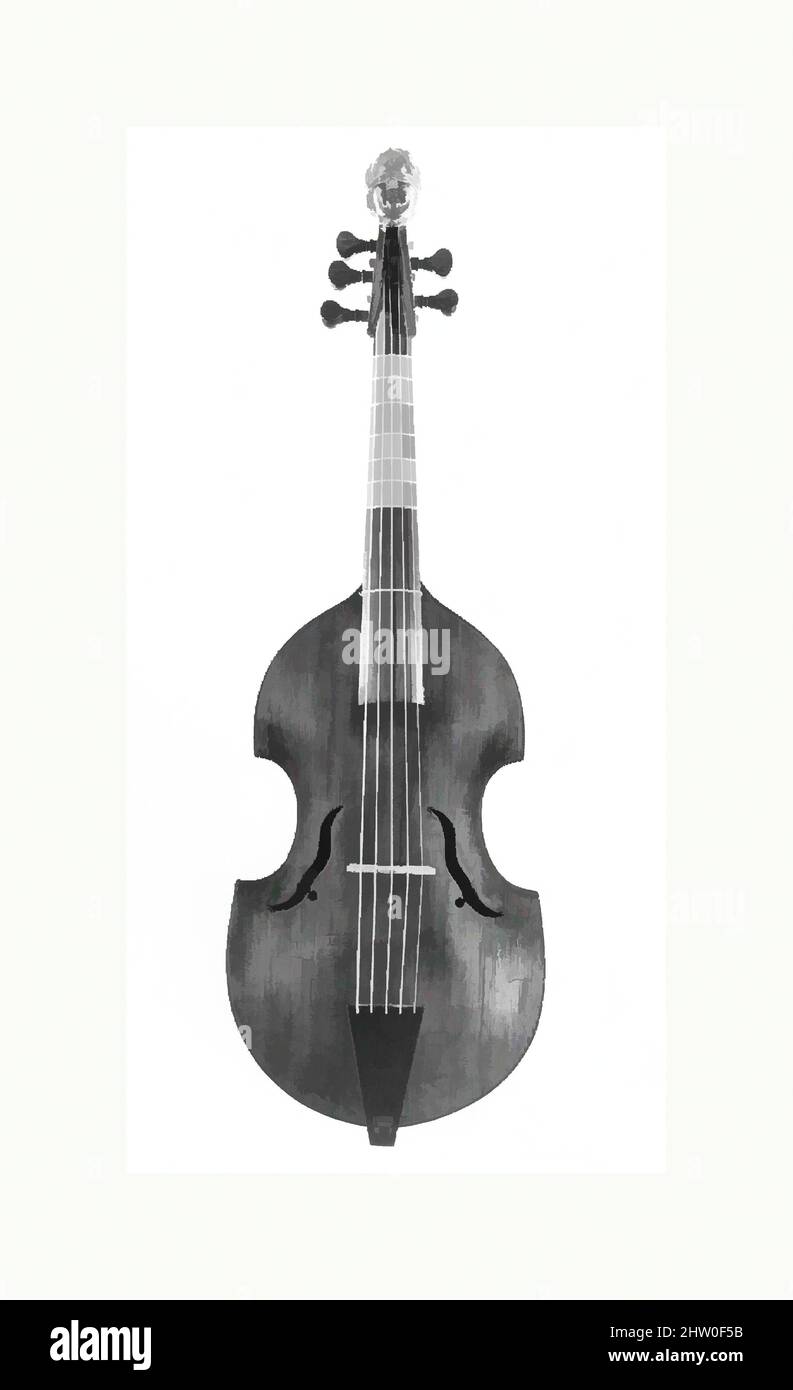 Art inspired by Viola da Braccio, mid-18th century, Germany, German, Spruce and bird's-eye maple, Body length: 42.5 cm., Chordophone-Lute-bowed-fretted, Classic works modernized by Artotop with a splash of modernity. Shapes, color and value, eye-catching visual impact on art. Emotions through freedom of artworks in a contemporary way. A timeless message pursuing a wildly creative new direction. Artists turning to the digital medium and creating the Artotop NFT Stock Photo