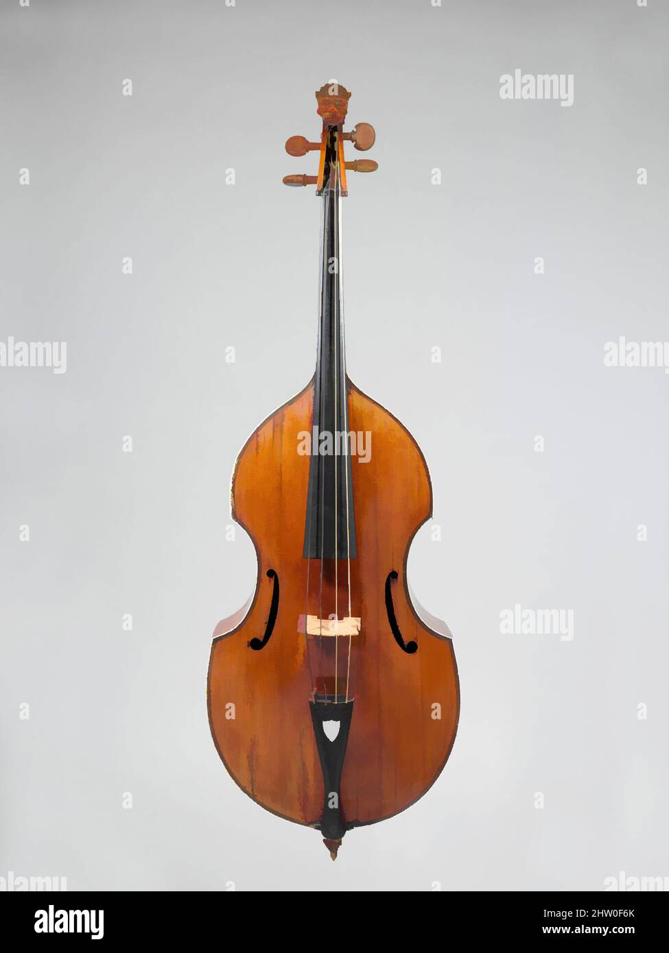 Art inspired by Division Viol, ca. 1720, Germany, German, Wood, ivory, tortoise shell, Body length: 64.7 cm., Chordophone-Lute-bowed-fretted, School of Tielke, Slightly smaller than the bass viola da gamba, the division viol is an instrument ideal for playing improvised variations (or, Classic works modernized by Artotop with a splash of modernity. Shapes, color and value, eye-catching visual impact on art. Emotions through freedom of artworks in a contemporary way. A timeless message pursuing a wildly creative new direction. Artists turning to the digital medium and creating the Artotop NFT Stock Photo