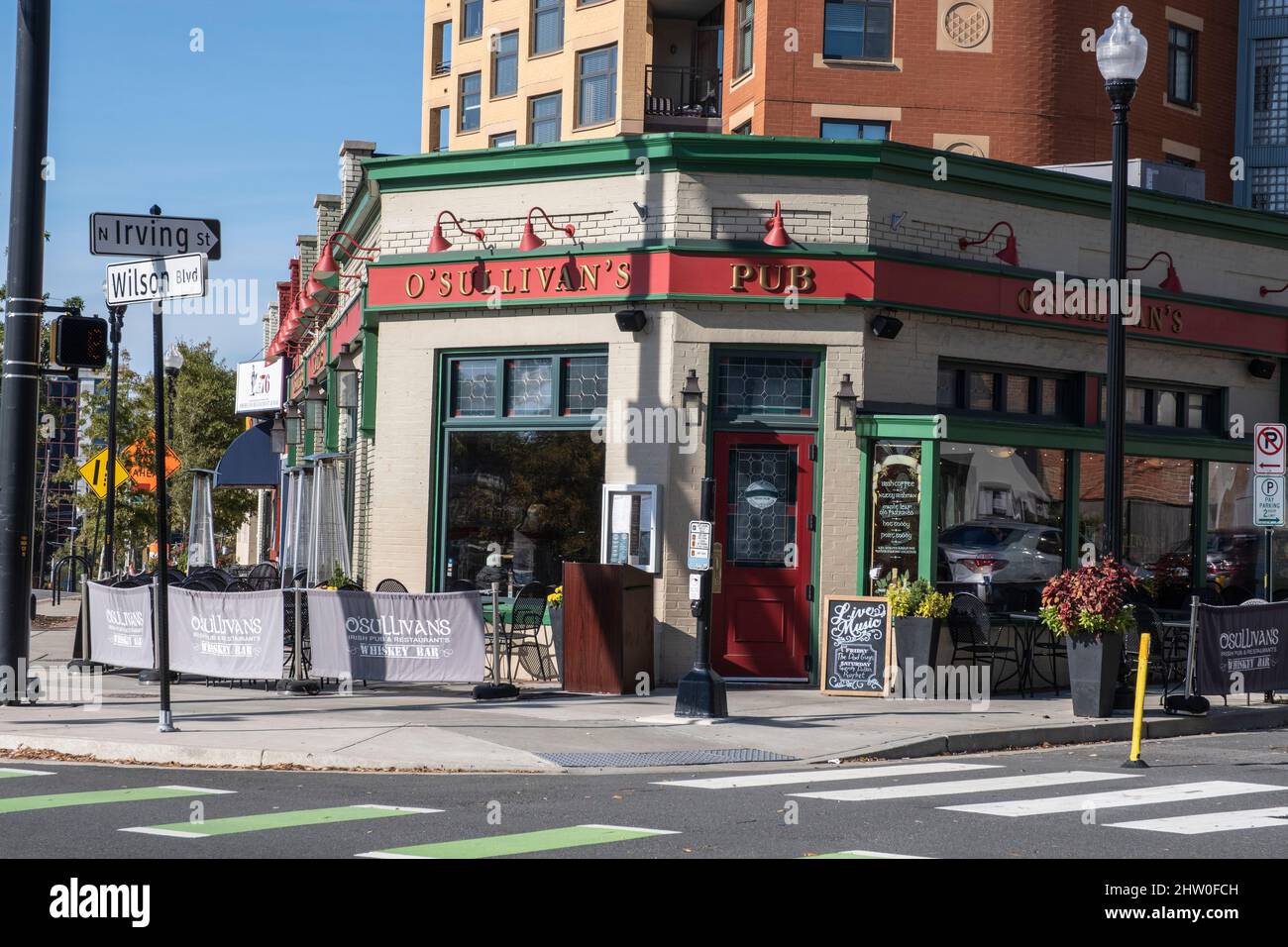 Ethnic Diversityin Arlington, Virginia: an Irish Pub. Stock Photo