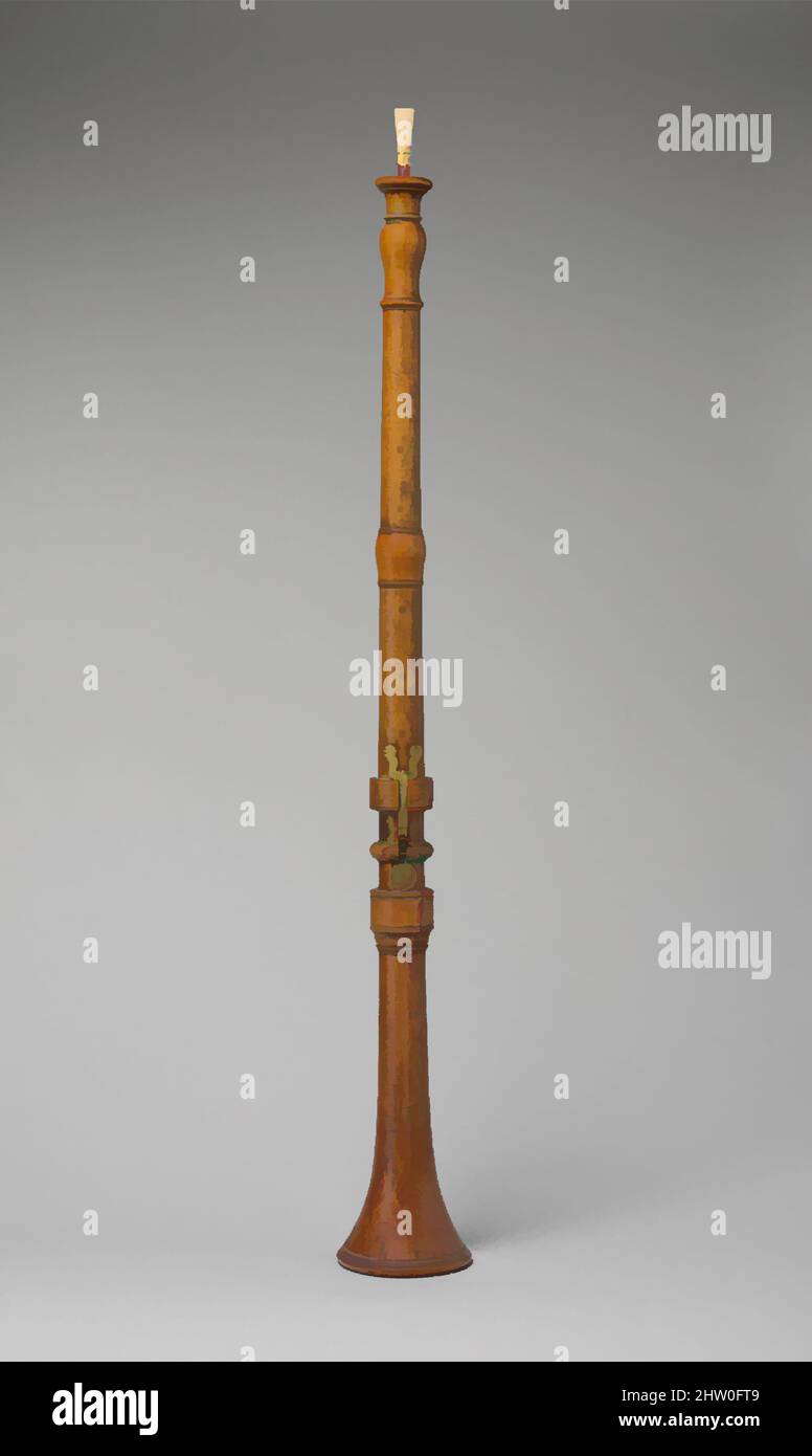 Grand oboe ca. 1650 Boxwood brass Total L. 74.3 cm 28.74 in. Aerophone Reed Vibrated double reed This instrument is a Stock Photo Alamy