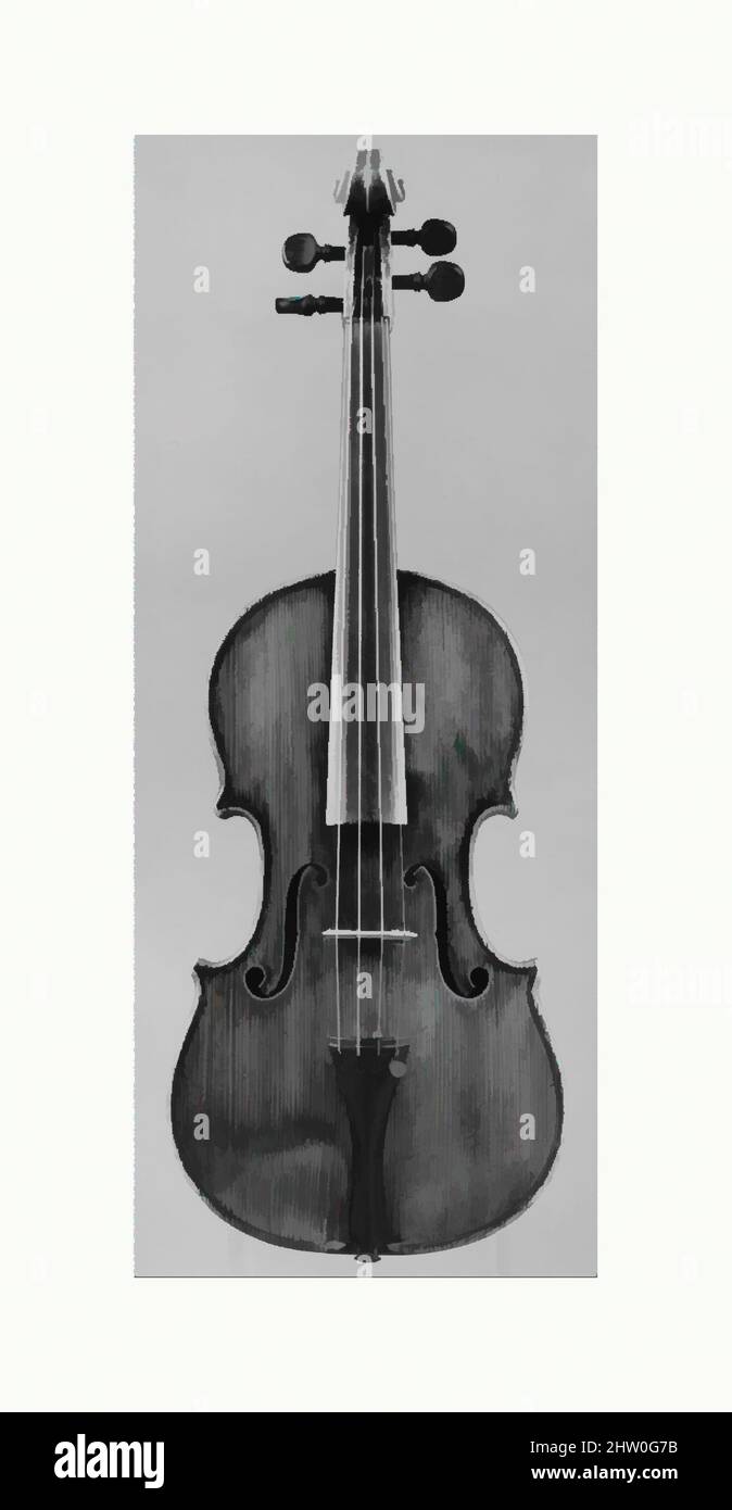Art inspired by Violin, 1803, Paris, France, French, Spruce, maple, Total L.: 59.0 cm (23-1/4 in.); Body L.: 35.8 cm (14-1/8 in.), Chordophone-Lute-bowed-unfretted, François-Louis Pique (French, Roret 1757–1822 Charenton Saint Maurice, Classic works modernized by Artotop with a splash of modernity. Shapes, color and value, eye-catching visual impact on art. Emotions through freedom of artworks in a contemporary way. A timeless message pursuing a wildly creative new direction. Artists turning to the digital medium and creating the Artotop NFT Stock Photo