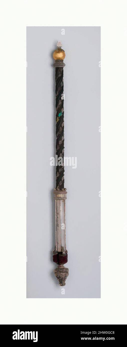 Art inspired by Baton, 1855, Breslau, Germany, German, Silver, ebony, Height: 18 9/16 in. (47.1 cm), Accessory, Classic works modernized by Artotop with a splash of modernity. Shapes, color and value, eye-catching visual impact on art. Emotions through freedom of artworks in a contemporary way. A timeless message pursuing a wildly creative new direction. Artists turning to the digital medium and creating the Artotop NFT Stock Photo