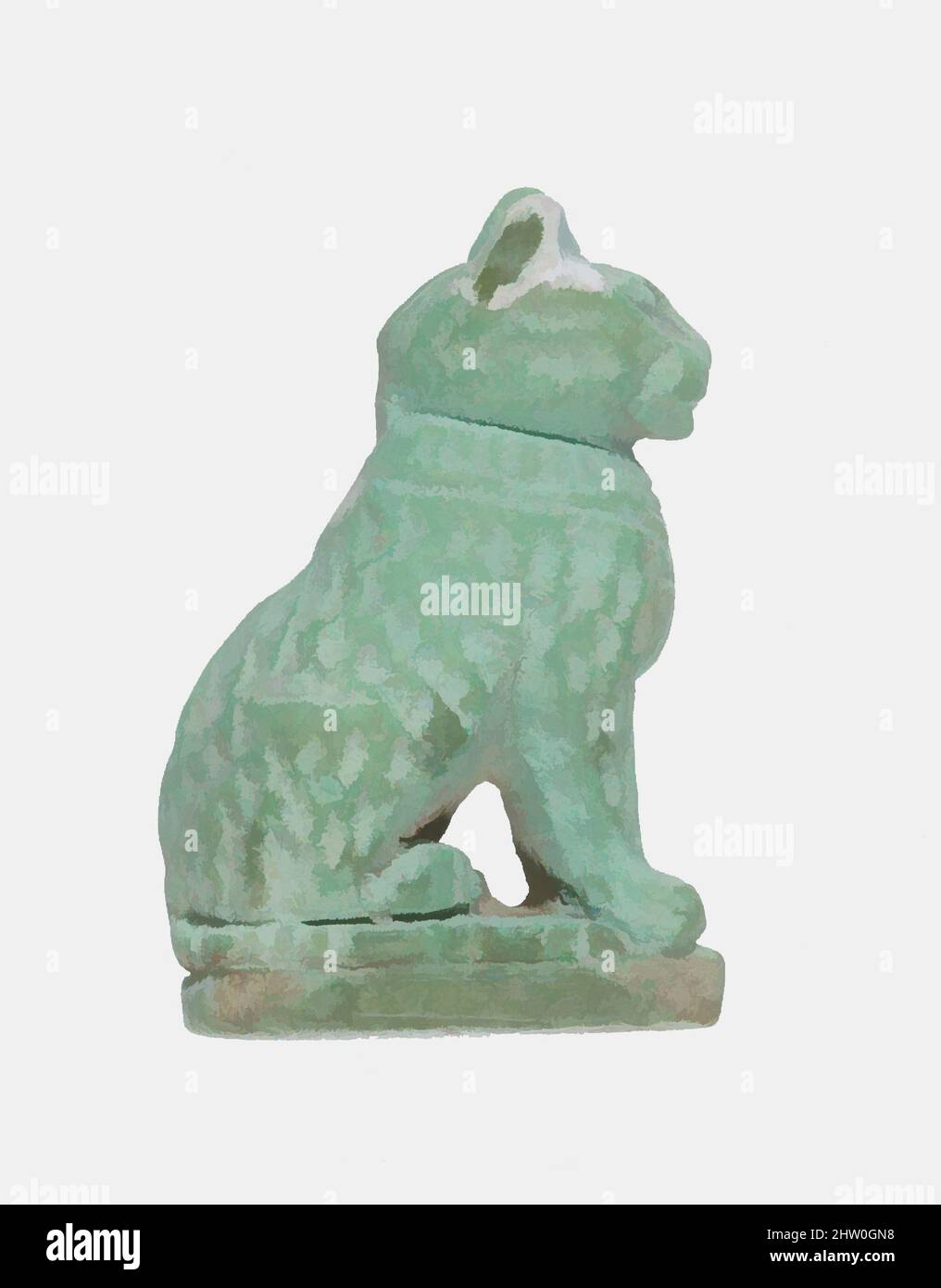 Art inspired by Cat amulet, Late Period, Dynasty 26–29, 664–380 B.C., From Egypt, Faience, h. 2.3 cm (7/8 in, Classic works modernized by Artotop with a splash of modernity. Shapes, color and value, eye-catching visual impact on art. Emotions through freedom of artworks in a contemporary way. A timeless message pursuing a wildly creative new direction. Artists turning to the digital medium and creating the Artotop NFT Stock Photo