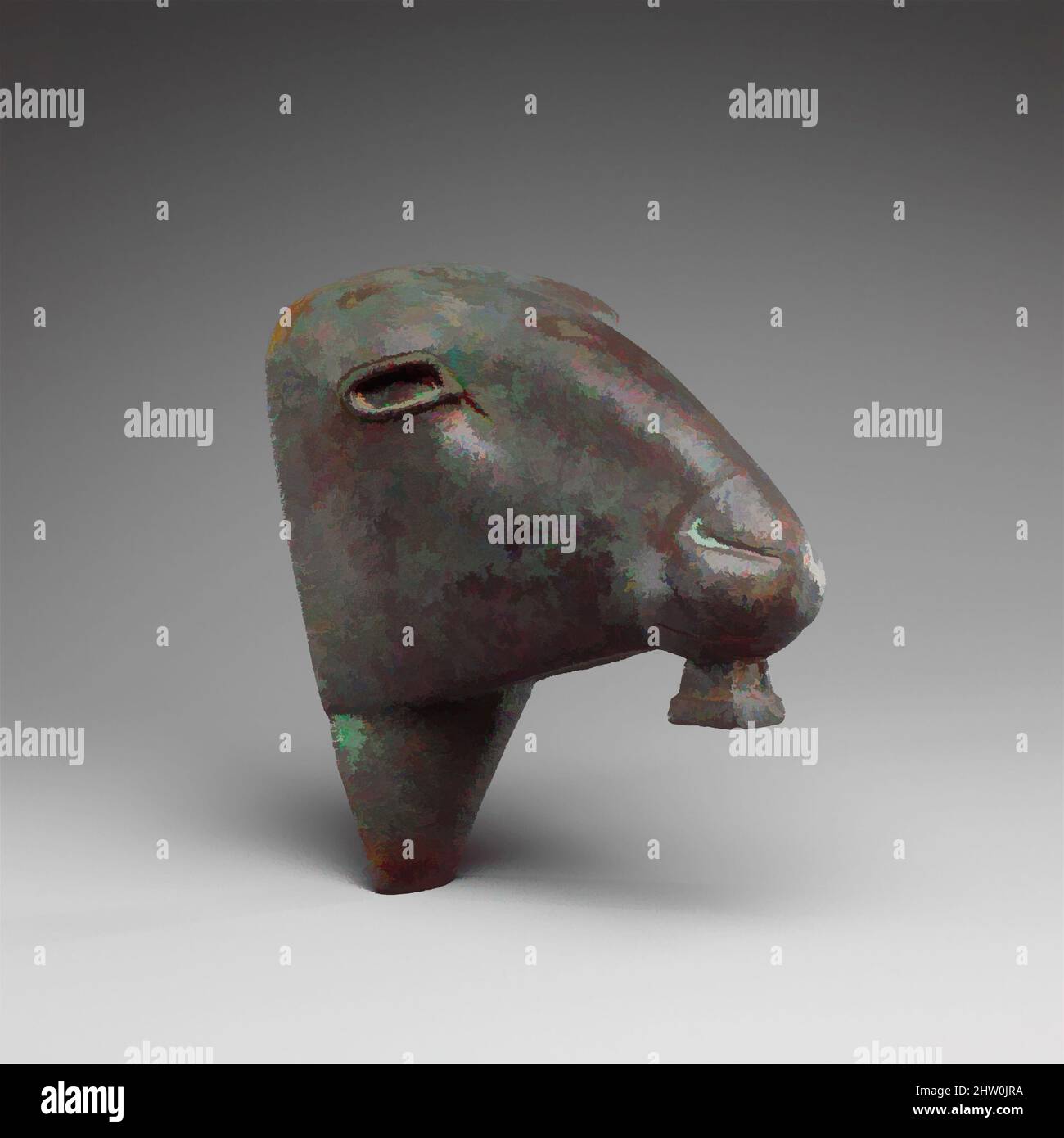 Art inspired by Ram head for attachment, Third Intermediate Period ...