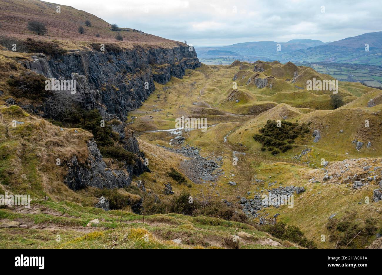 The Black Mountain Quarries in the Brecon Beacons National Park, Wales Stock Photo