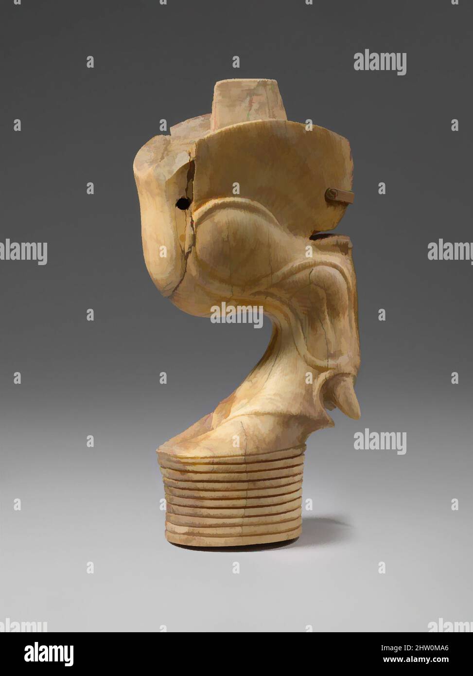 Art inspired by Leg from a bed or chair, Early Dynastic Period, Dynasty 1, ca. 3100–2650 B.C., From Egypt, Northern Upper Egypt, Abydos, Amélineau excavations, Ivory: Elephant, H: 15.5 cm (6 1/8 in, Classic works modernized by Artotop with a splash of modernity. Shapes, color and value, eye-catching visual impact on art. Emotions through freedom of artworks in a contemporary way. A timeless message pursuing a wildly creative new direction. Artists turning to the digital medium and creating the Artotop NFT Stock Photo