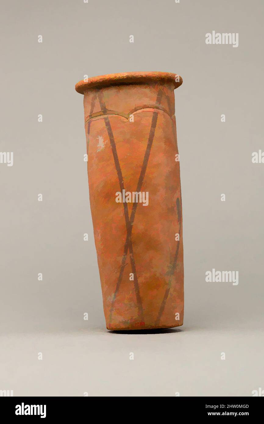 Art inspired by Jar, Predynastic Period, ca. 3850–2960 B.C., From Egypt, Northern Upper Egypt, Abadiya, Cemetery R, EEF excavations 1898–99, Pottery, H: 27.3 x Diam: 12 cm (10 3/4 x 4 3/4 in, Classic works modernized by Artotop with a splash of modernity. Shapes, color and value, eye-catching visual impact on art. Emotions through freedom of artworks in a contemporary way. A timeless message pursuing a wildly creative new direction. Artists turning to the digital medium and creating the Artotop NFT Stock Photo
