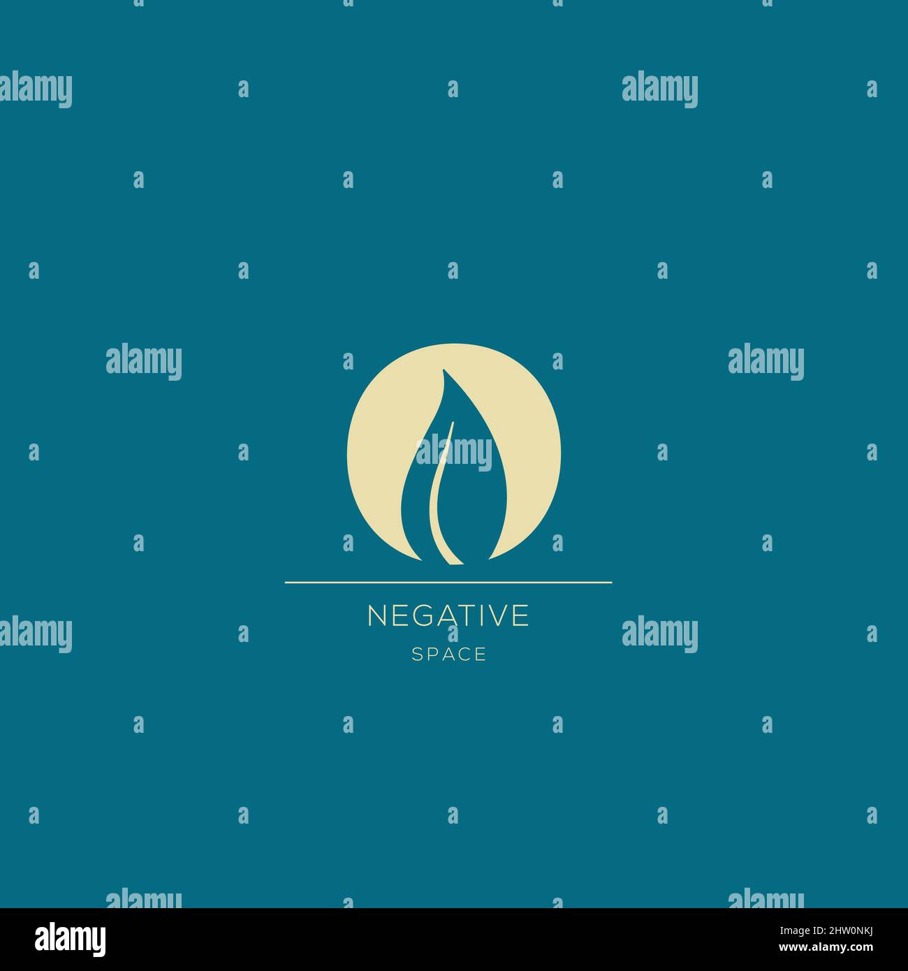 O initial letter Logo abstract design vector template Negative space style. Stock Vector