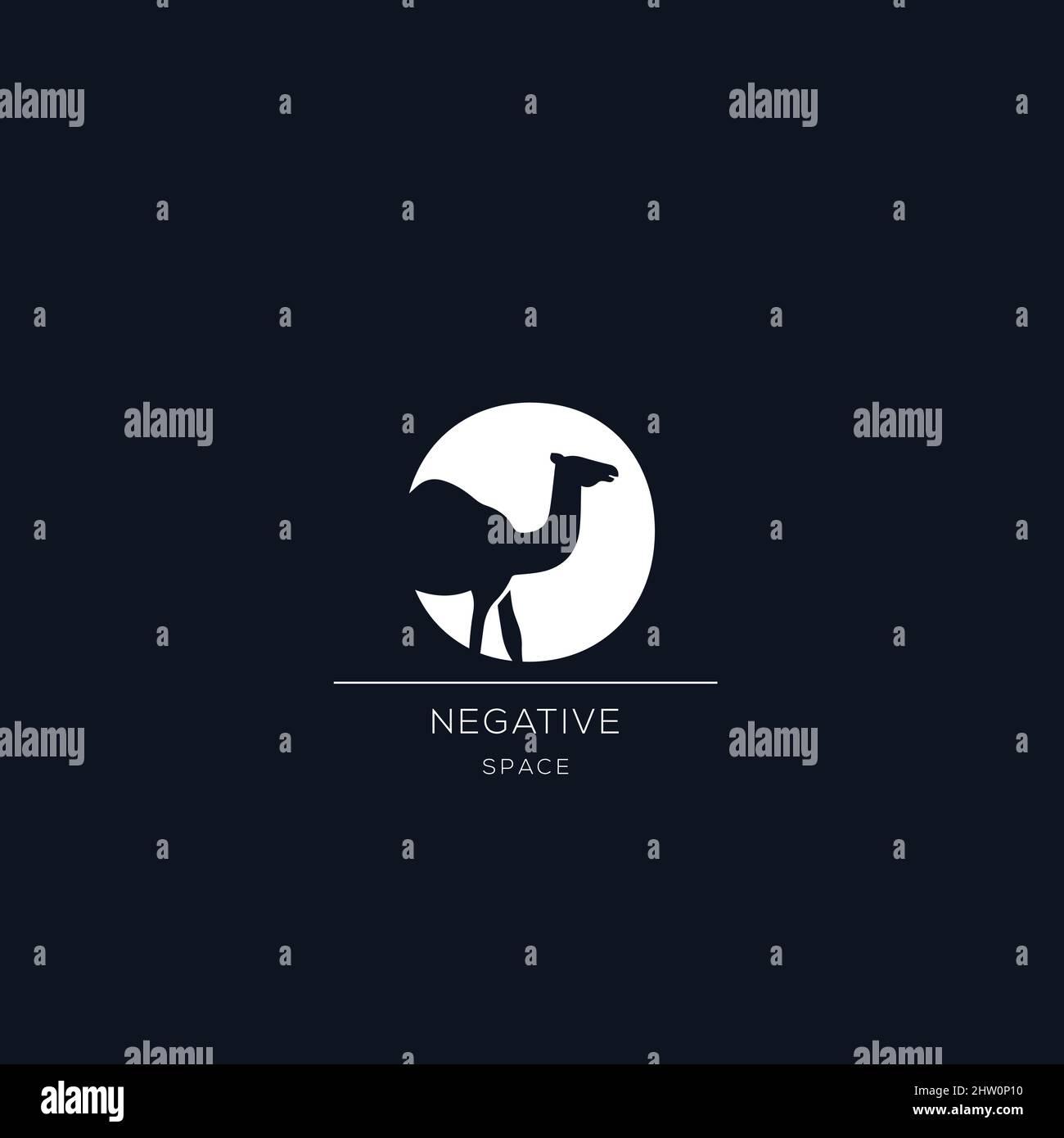O initial letter Logo abstract design vector template Negative space style. Stock Vector
