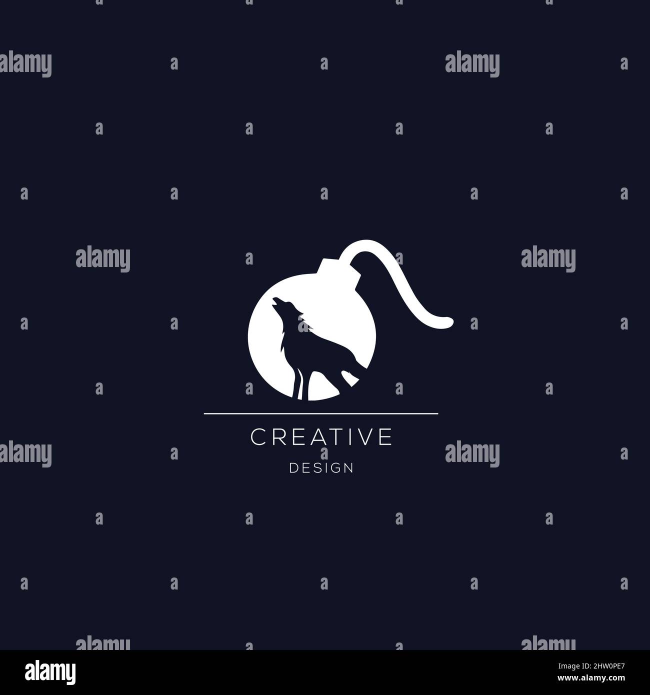 Logo abstract design vector template Negative space style. Startup Logotype concept icon Stock Vector