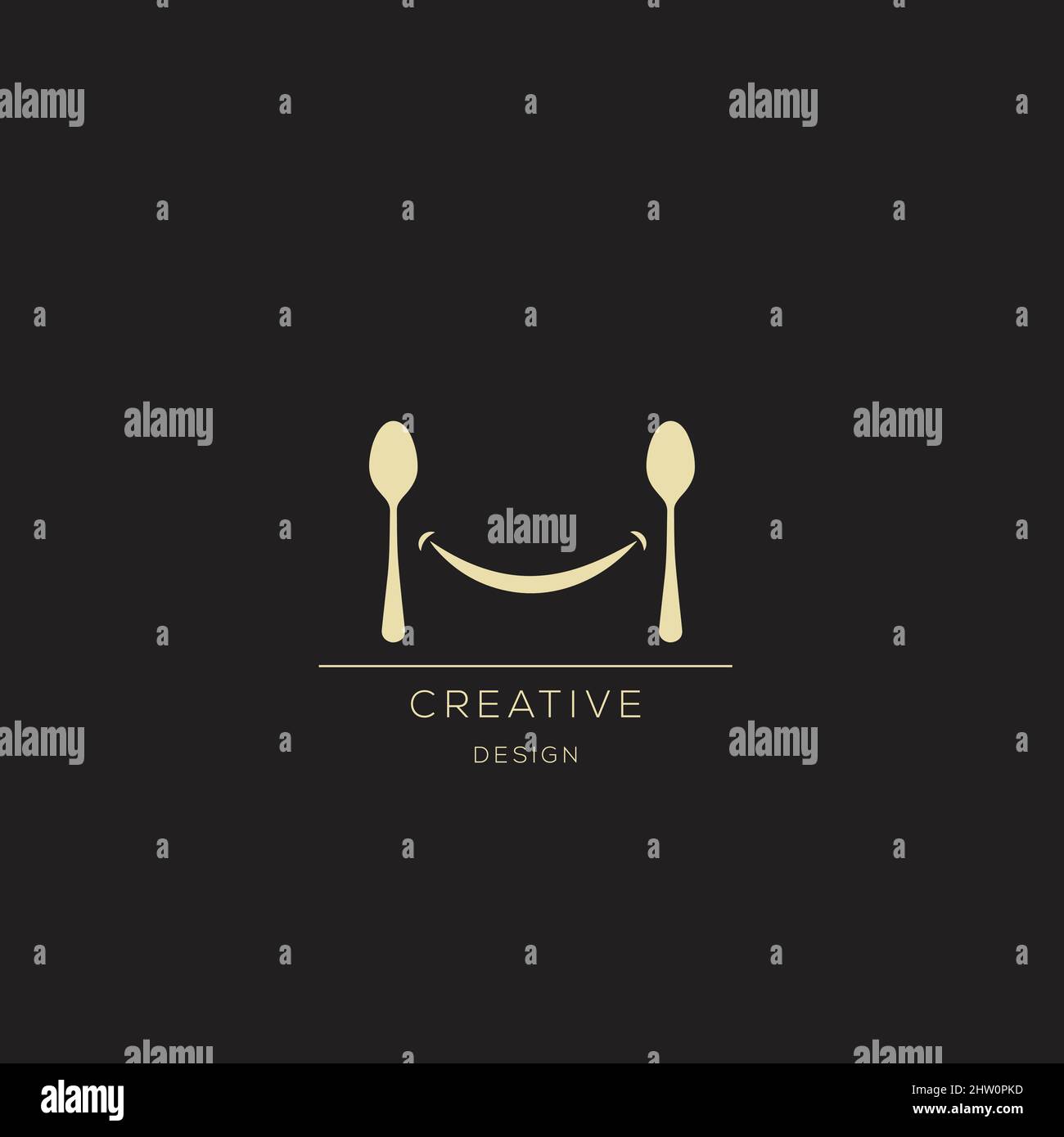 Logo abstract design vector template Negative space style. Startup Logotype concept icon Stock Vector