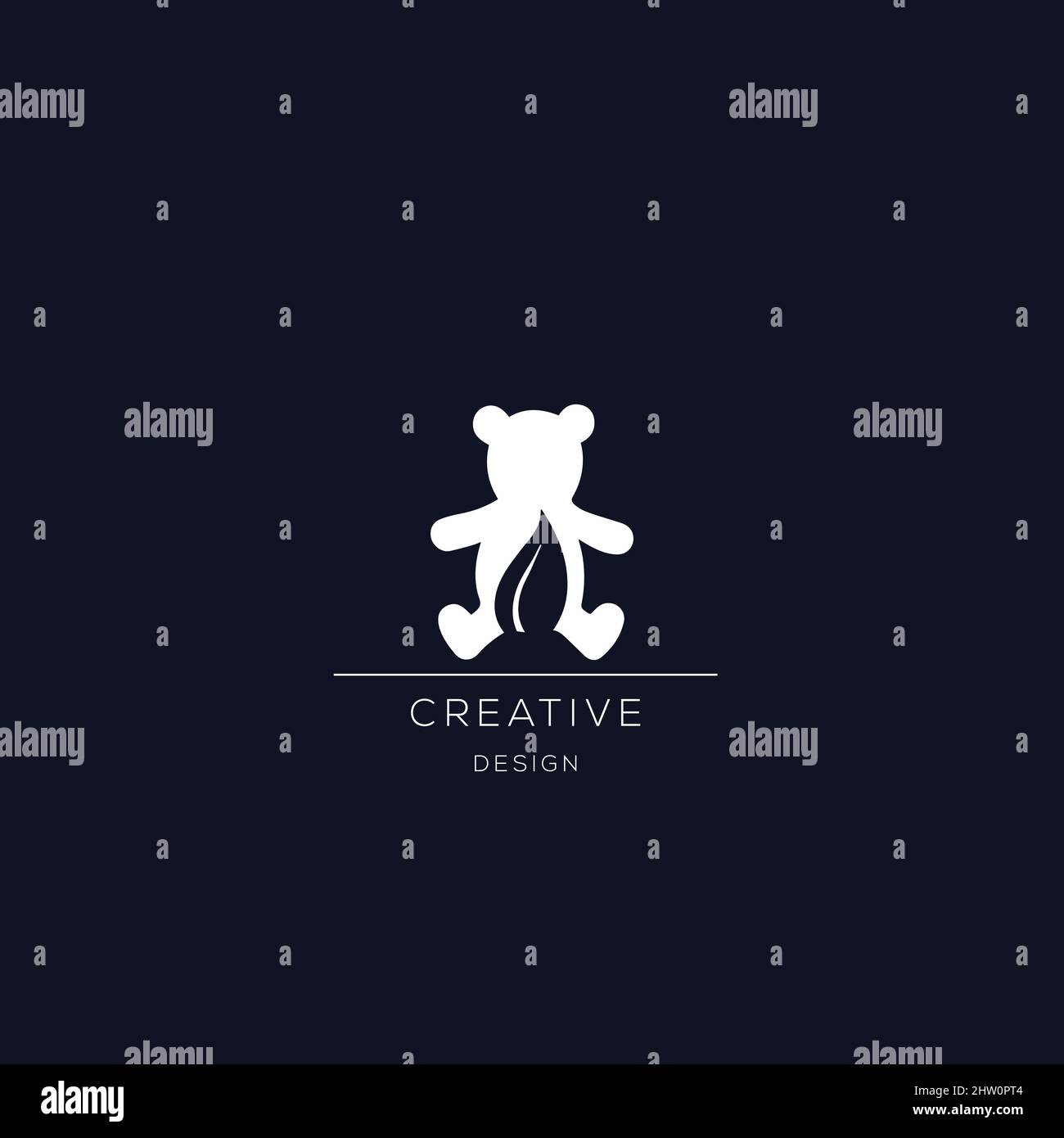 Logo abstract design vector template Negative space style. Startup Logotype concept icon Stock Vector