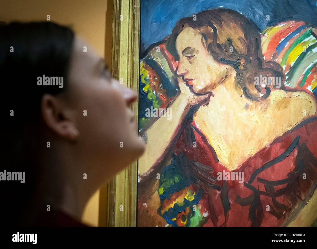 Sarah Steel Views Angelica Garnett 1957 By Artist Matthew Smith During A Photocall For Beyond Bloomsbury Life Love Legacy Exhibition At The York Art Gallery The Major New Exhibition In Partnership