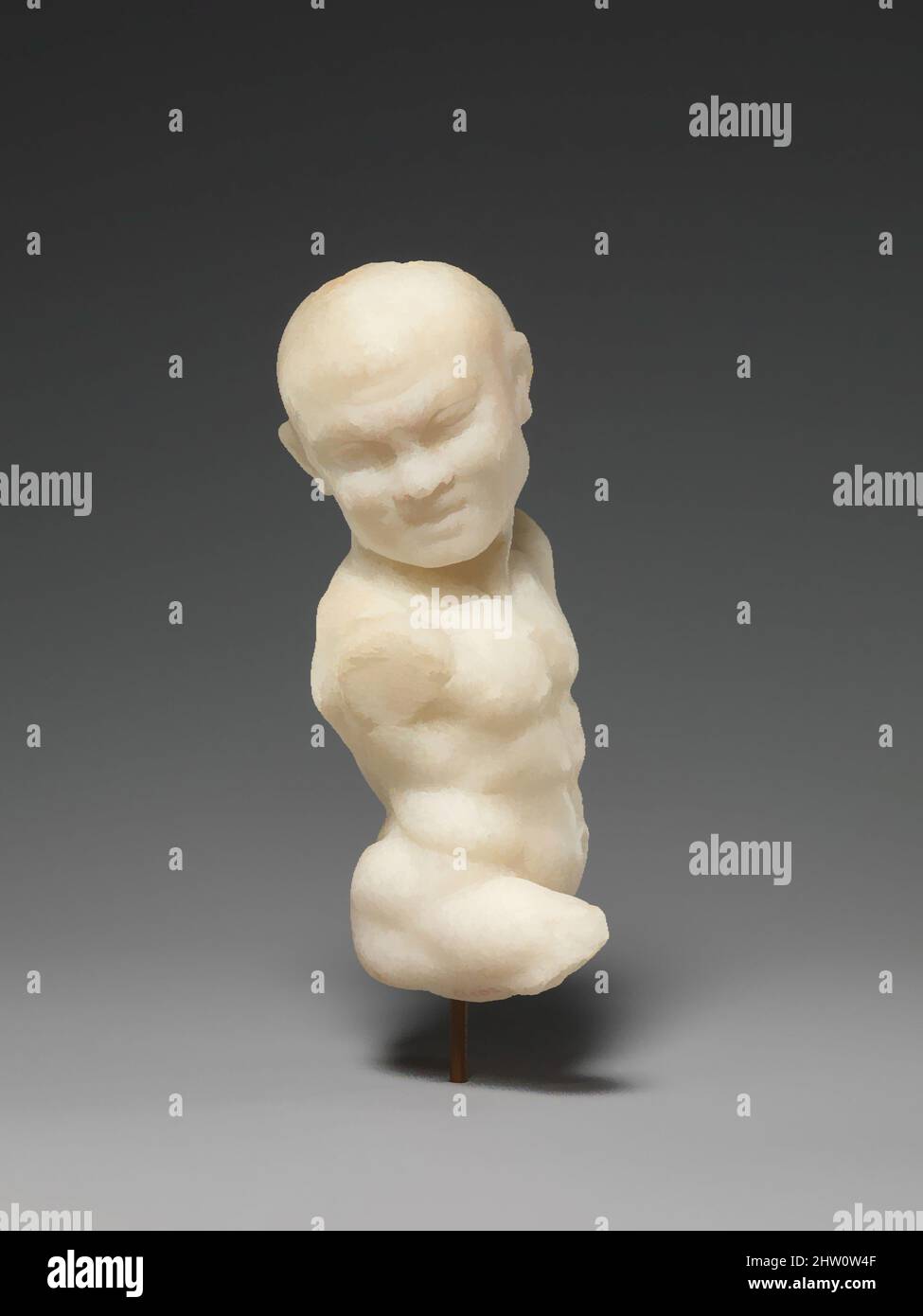 Art inspired by Dancing dwarf, Ptolemaic Period, 332–150 B.C., From Egypt, Marble, H. 10 cm (3 15/16 in.); W. 4.9 cm (1 15/16 in.); D. 4.2 cm (1 5/8 in.), The marble dancing dwarf with his fine features is almost certainly from Alexandria. As in so many aspects of Ptolemaic art, the, Classic works modernized by Artotop with a splash of modernity. Shapes, color and value, eye-catching visual impact on art. Emotions through freedom of artworks in a contemporary way. A timeless message pursuing a wildly creative new direction. Artists turning to the digital medium and creating the Artotop NFT Stock Photo