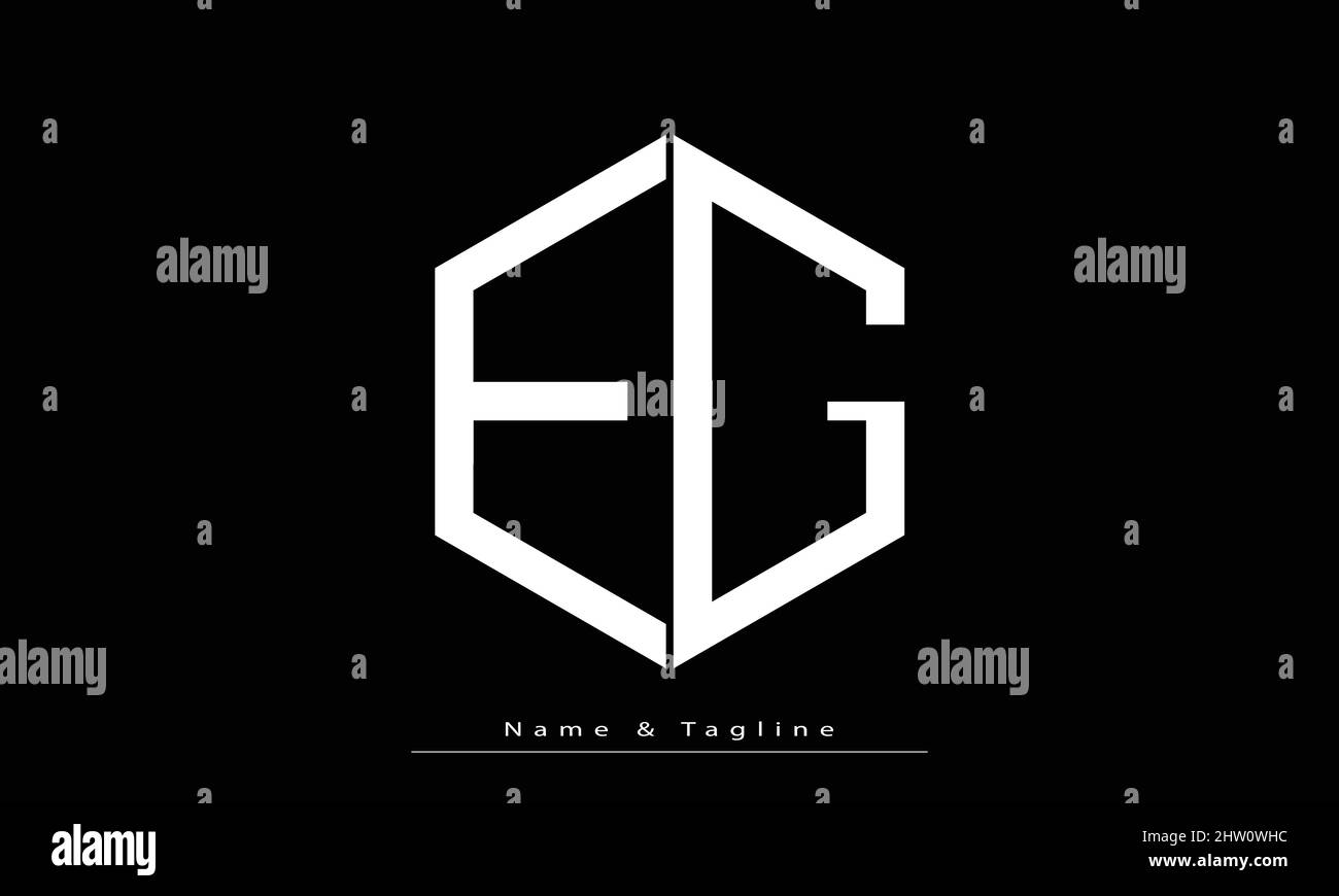 Alphabet letters Initials Monogram logo EG , GE Stock Vector Image ...