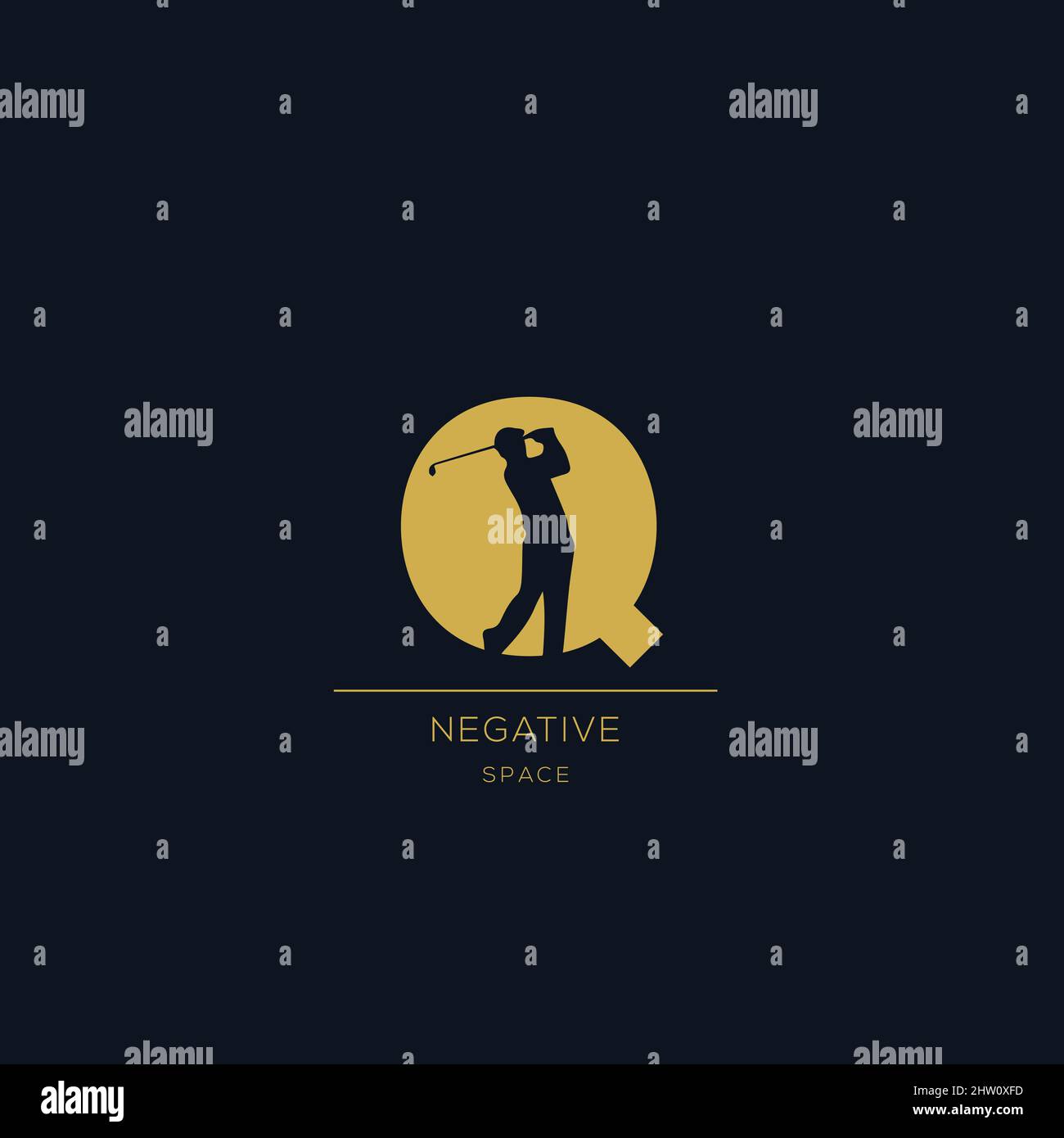 LETTER Q LOGO NEGATIVE SPACE MONOGRAM Stock Vector Image & Art - Alamy