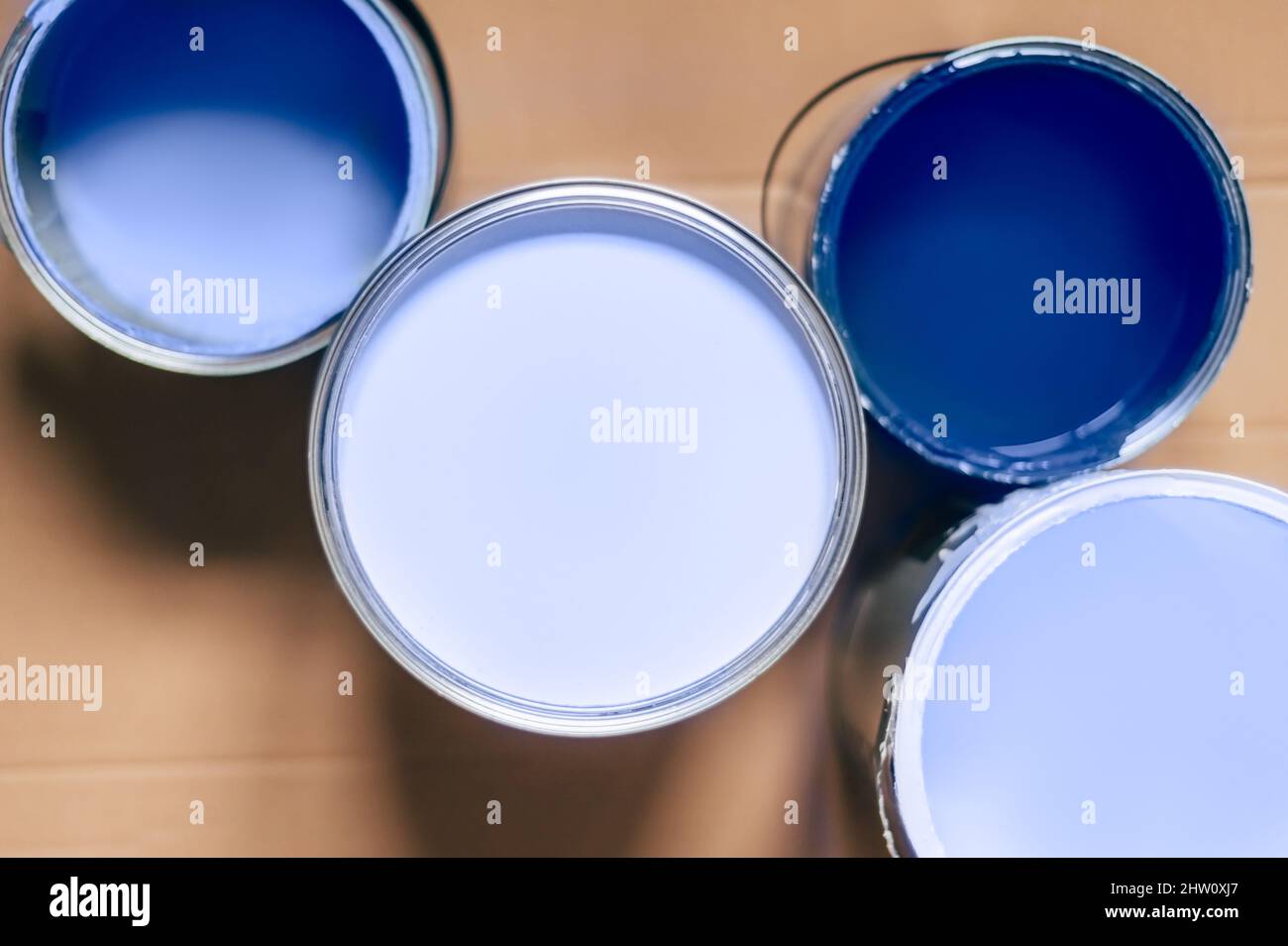Wall paint cans Stock Photo Alamy