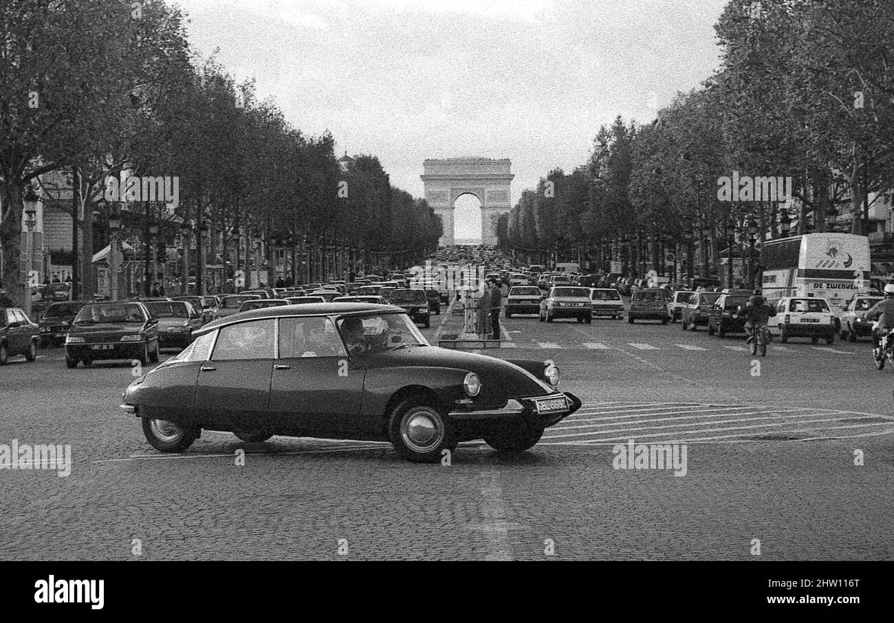 1964 Citroen DS19 on the Champs-Elysees Paris France Stock Photo