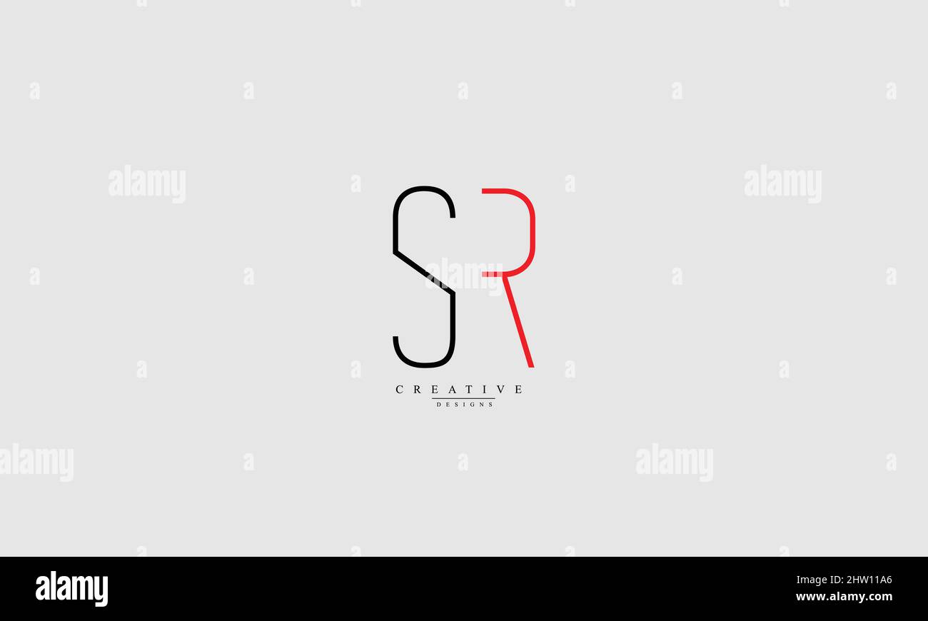 Alphabet letters Initials Monogram logo SR RS S R Stock Vector Image ...