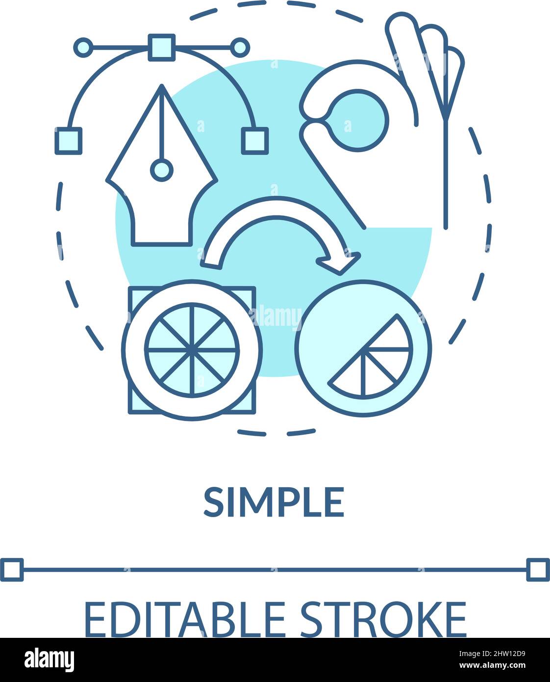 Simple turquoise concept icon Stock Vector Image & Art - Alamy