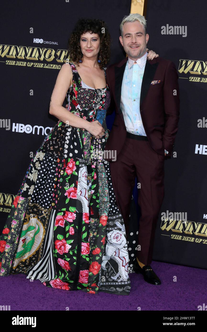 March 2, 2022, Los Angeles, CA, USA: LOS ANGELES - MAR 2:  Sofiya Goldshteyn, Max Borenstein at the Winning Time - The Rise of The Lakers Dynasty LA Premiere at Ace Hotel on March 2, 2022  in Los Angeles, CA (Credit Image: © Kay Blake/ZUMA Press Wire) Stock Photo