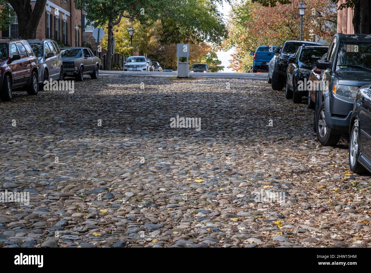 Alexandria, Virginia. Prince Street Cobblestones. These original stones