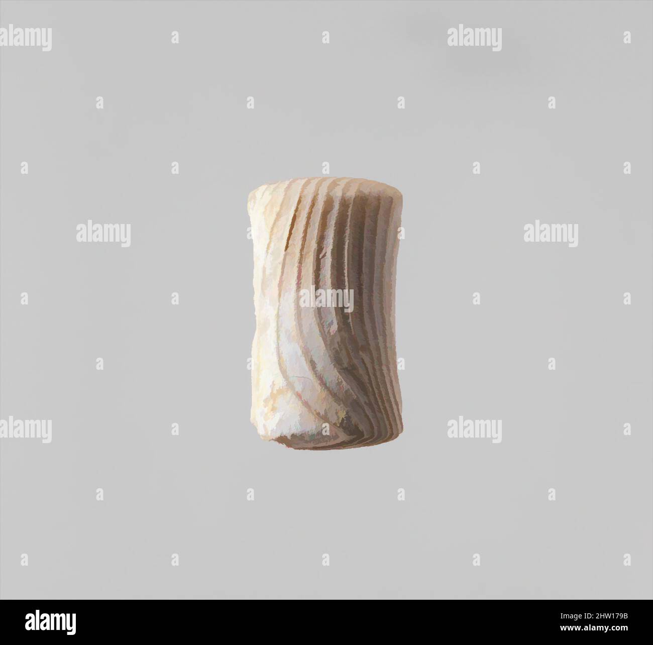 Art inspired by Shell pestle/polisher, Early Cycladic II, ca. 2700–2400 B.C., Cycladic, Spondylus shell (aragonite), 3/4 × 7/16 in. (2 × 1.1 cm), Miscellaneous-Shell, Small pestle or polisher carved from a piece of shell, Classic works modernized by Artotop with a splash of modernity. Shapes, color and value, eye-catching visual impact on art. Emotions through freedom of artworks in a contemporary way. A timeless message pursuing a wildly creative new direction. Artists turning to the digital medium and creating the Artotop NFT Stock Photo