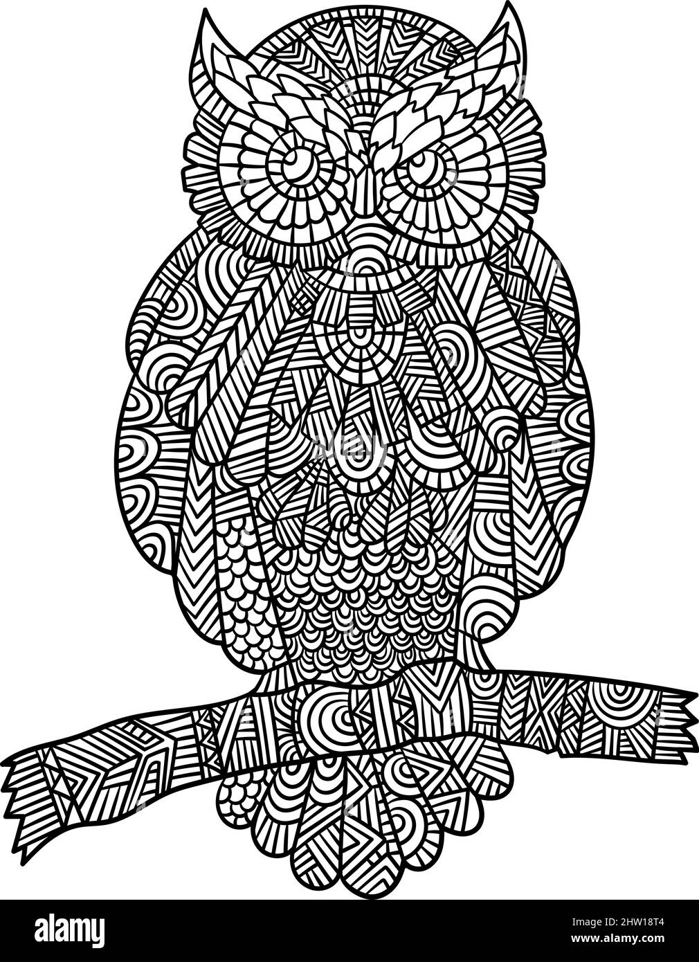 Owl mandala hi-res stock photography and images - Alamy