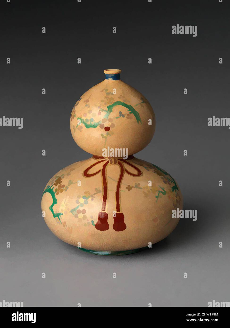 Gourd-Shaped Sake Bottle (Tokkuri), Edo period (1615–1868), ca