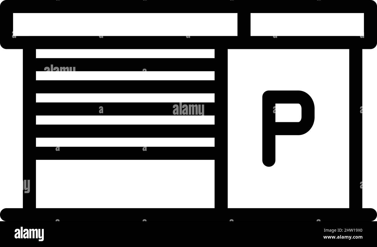 Parking garage icon outline vector. Car place. Area space Stock Vector ...