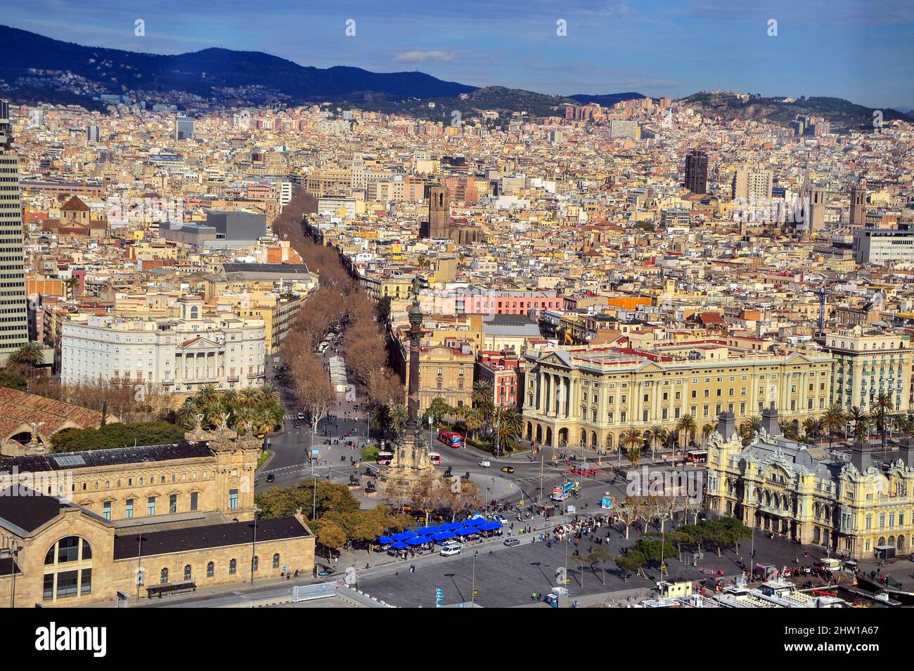 Cityscape of Barcelona buildings Stock Photo - Alamy