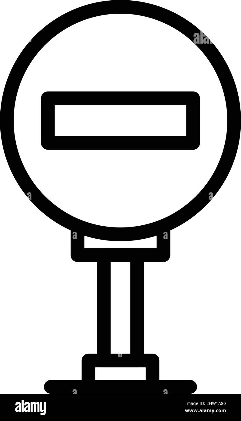 Access denied sign icon outline vector. Vehicle zone. Car garage Stock ...