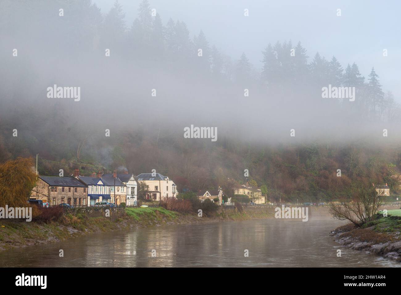 Tintern, Monmouthshire, on the River Wye Stock Photo