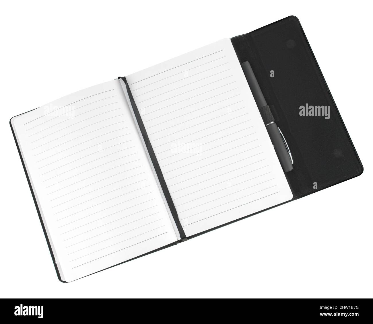 stationery notepad and pen, isolated on white background Stock Photo ...