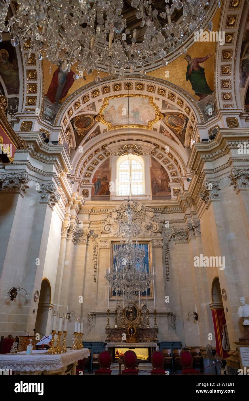 Malta, Gozo island, Victoria (Rabat), Notre-Dame-de-l'Assomption cathedral Stock Photo