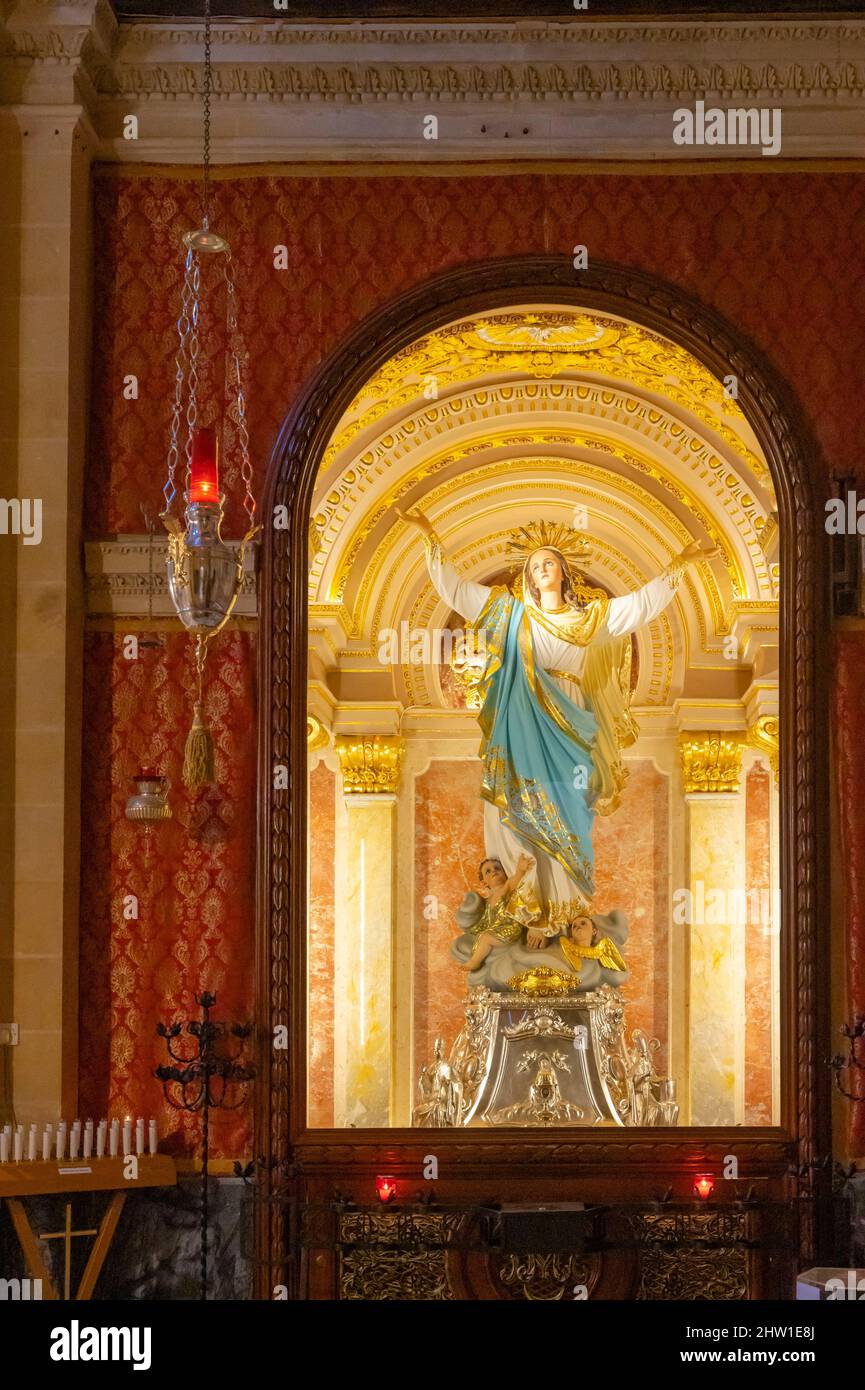 Malta, Gozo island, Victoria (Rabat), Notre-Dame-de-l'Assomption cathedral Stock Photo