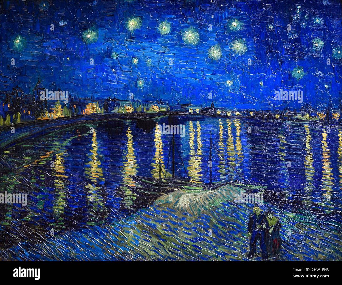 France, Paris, Orsay museum, The Starry Night (1888) by Vincent van Gogh Stock Photo