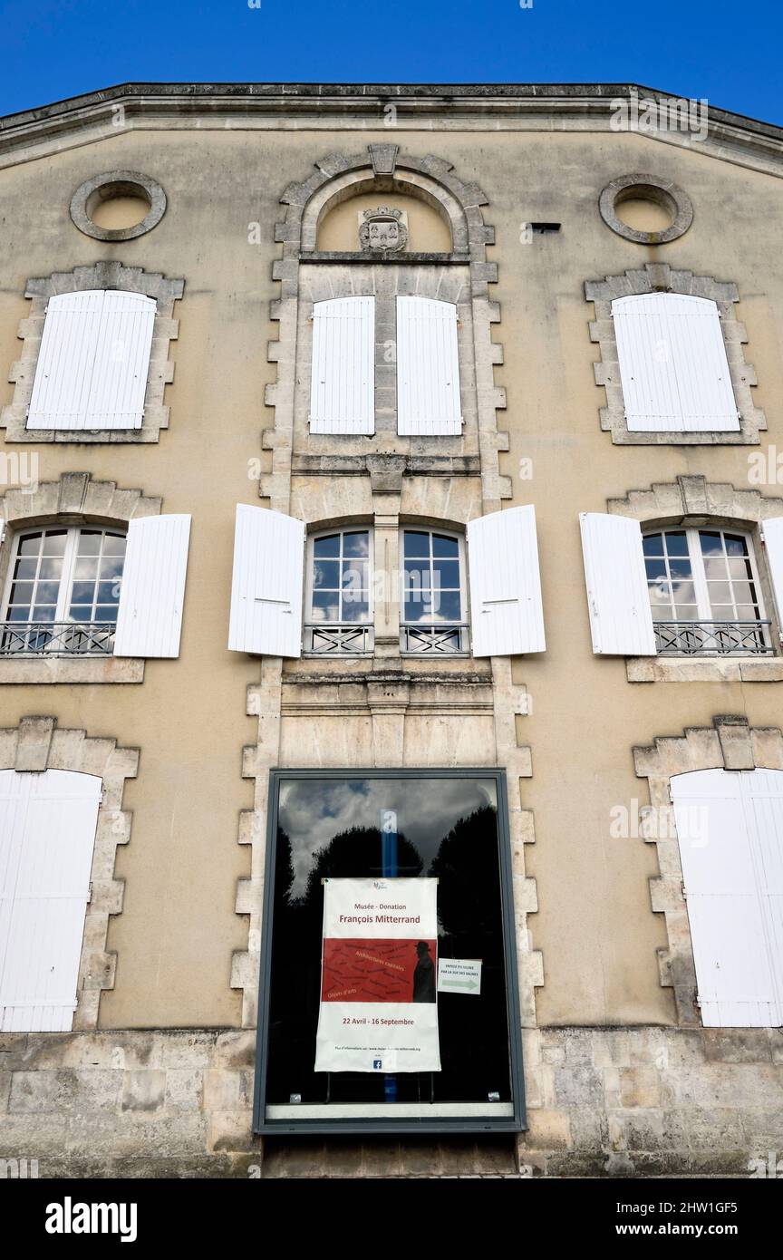 France, Charente, Jarnac, Fran?ois Mitterrand museum located at the cultural center of the Orangerie Stock Photo