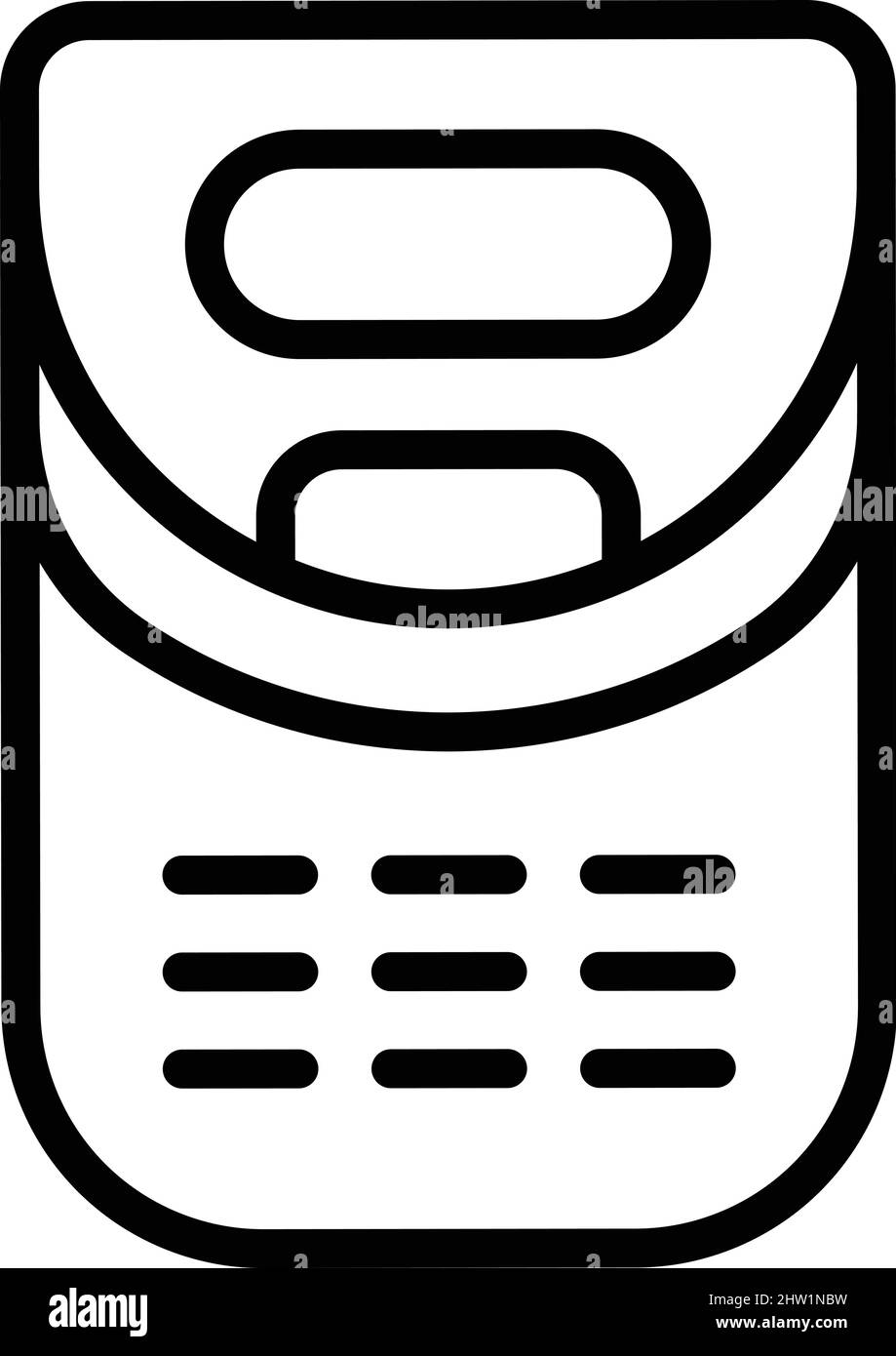 Bread machine icon outline vector. Kitchen breadmaker. Food control Stock Vector