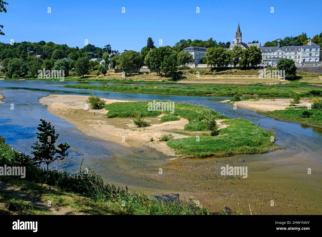 France, Indre et Loire, Loire valley on the World heritage list of UNESCO, Tours, Simon Island Stock Photo