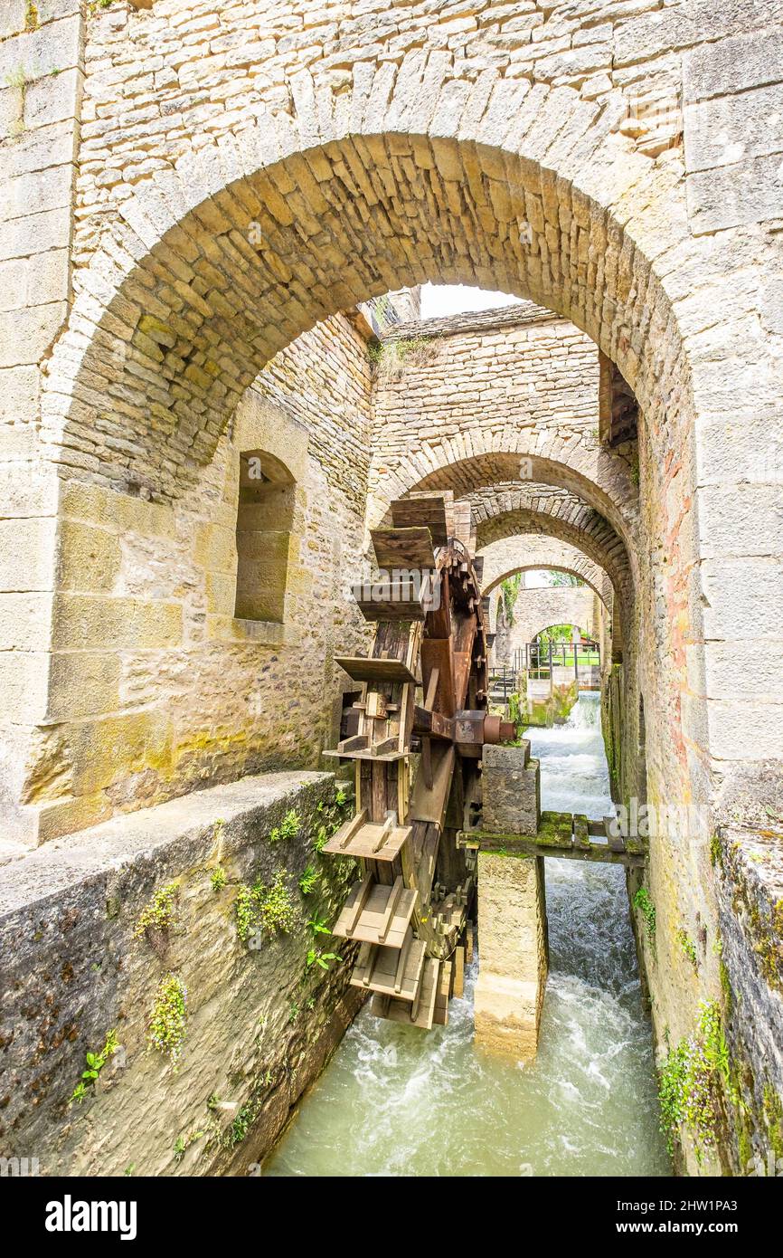 France, Cote d'Or, Buffon, the workshops of the Grande Forge de Buffon, a masterpiece of the 18th century industrial heritage built by the naturalist Georges Louis Leclerc, count of Buffon Stock Photo