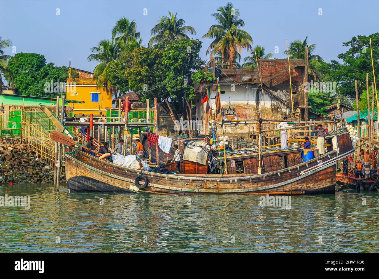 Photo of Industrial fishing boat. Fishing boat in the sea. The fishing