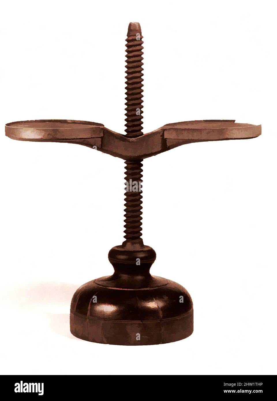 Art inspired by Candle Stand, 1800–1840, Made in New Lebanon, New York, United States, American, Shaker, Maple, basswood, 16 1/4 x 13 1/4 x 6 7/16 in. (41.3 x 33.7 x 16.4 cm), Furniture, Classic works modernized by Artotop with a splash of modernity. Shapes, color and value, eye-catching visual impact on art. Emotions through freedom of artworks in a contemporary way. A timeless message pursuing a wildly creative new direction. Artists turning to the digital medium and creating the Artotop NFT Stock Photo