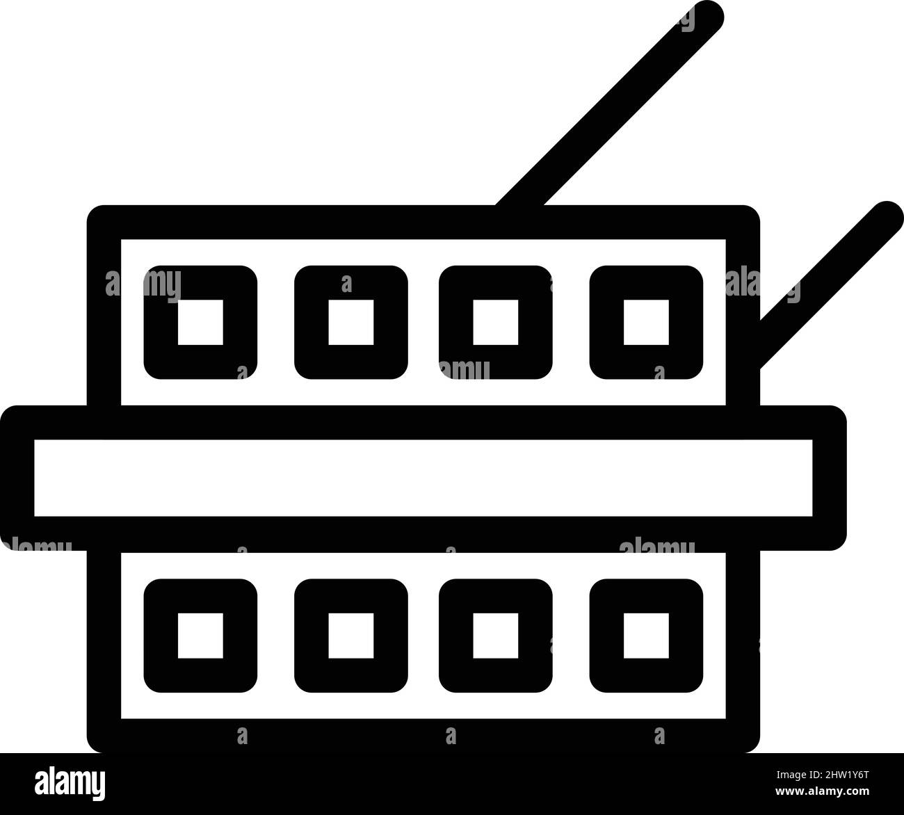 Digital wall console icon outline vector. Tv mount. Bracket vesa Stock ...