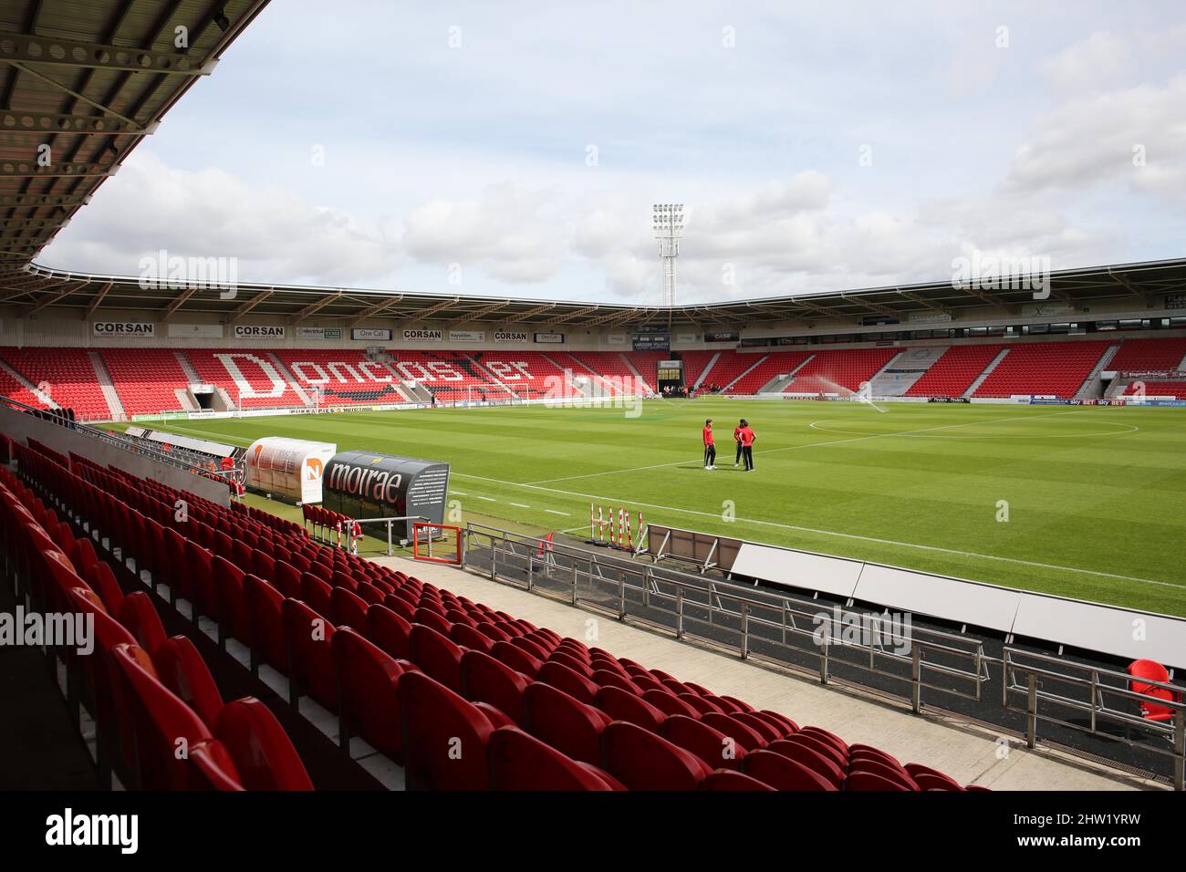 General view of the Stadium before the EFL League Two match between Doncaster Rovers and Crawley Town at the Eco-Power Stadium. 24th September 2022 Stock Photo