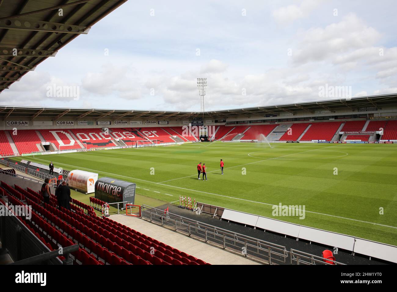 General view of the Stadium before the EFL League Two match between Doncaster Rovers and Crawley Town at the Eco-Power Stadium. 24th September 2022 Stock Photo