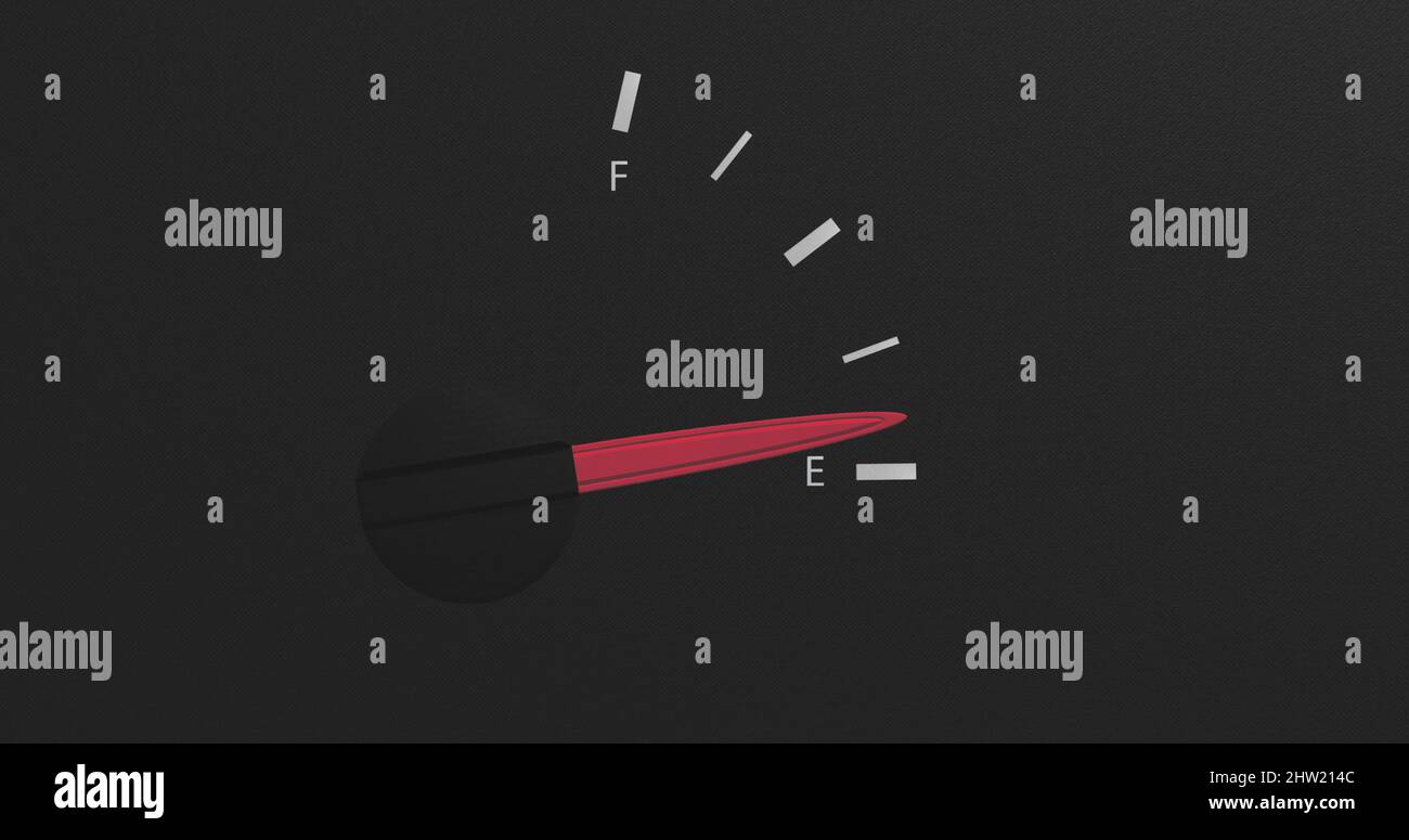 Image of fuel gauge moving over grey background Stock Photo Alamy