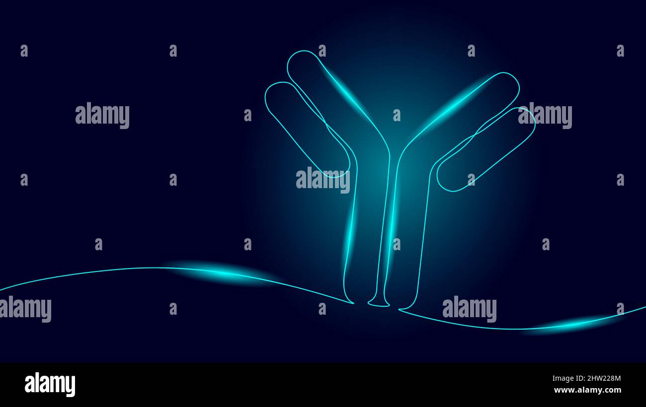 Continuous line coronavirus antibody. COVID19 Green Pass one line