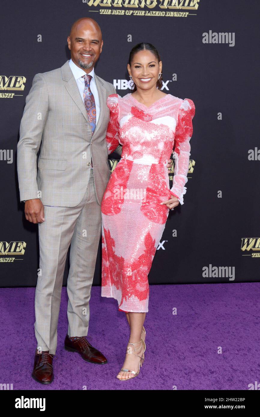 LOS ANGELES - MAR 2:   Dondre Whitfield, Salli Richardson-Whitfield at the Winning Time - The Rise of The Lakers Dynasty LA Premiere at Ace Hotel on March 2, 2022  in Los Angeles, CA (Photo by Katrina Jordan/Sipa USA) Stock Photo