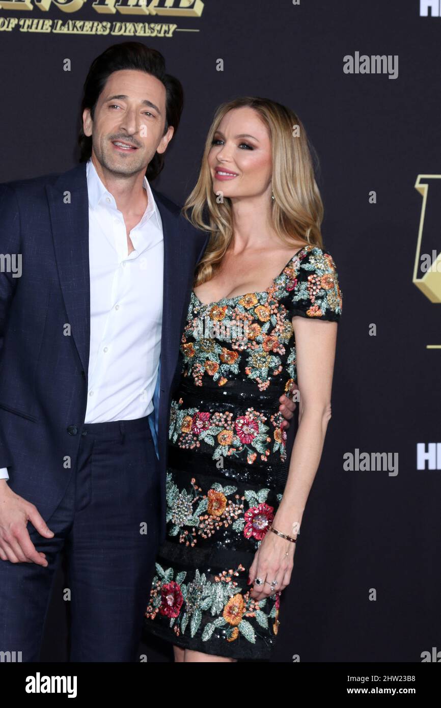 Los Angeles, USA. 02nd Mar, 2022. LOS ANGELES - MAR 2: Adrien Brody, Georgina  Chapman at the Winning Time - The Rise of The Lakers Dynasty LA Premiere at  Ace Hotel on